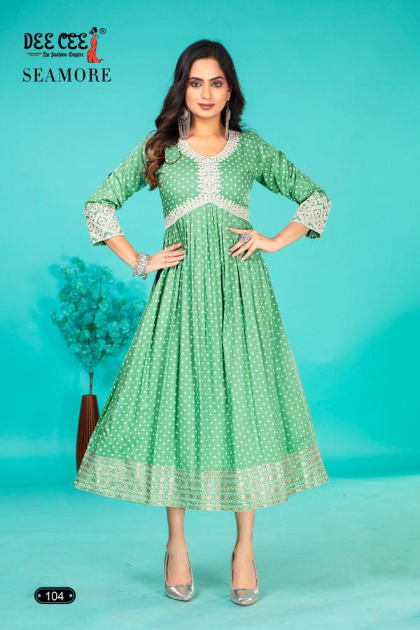 Deecee Seamore Rayon Designer Aliya Style Kurti Collection